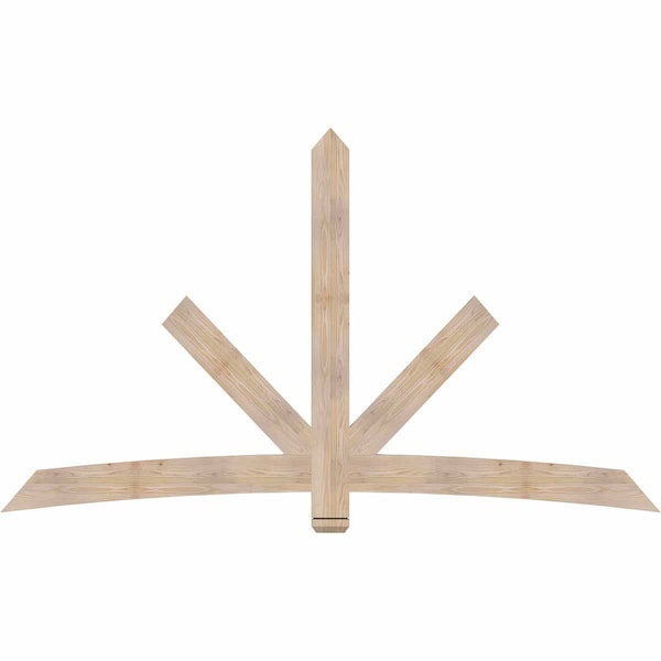Ekena Millwork Alberta Smooth Timber Gable Bracket, Douglas Fir, 96"W x 56"H x 1 1/2"D x 5 1/2"F, 14/12 Pitch GBW096X56X0206ALB00SDF - main